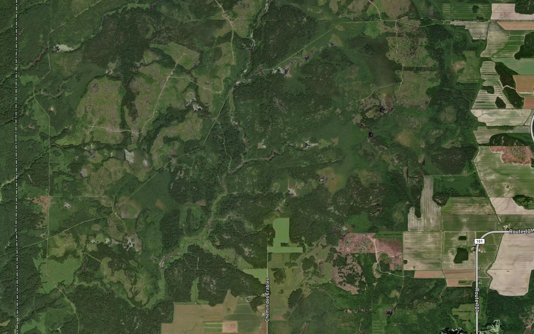 Satellite map of the Cours d'eau Brazeau