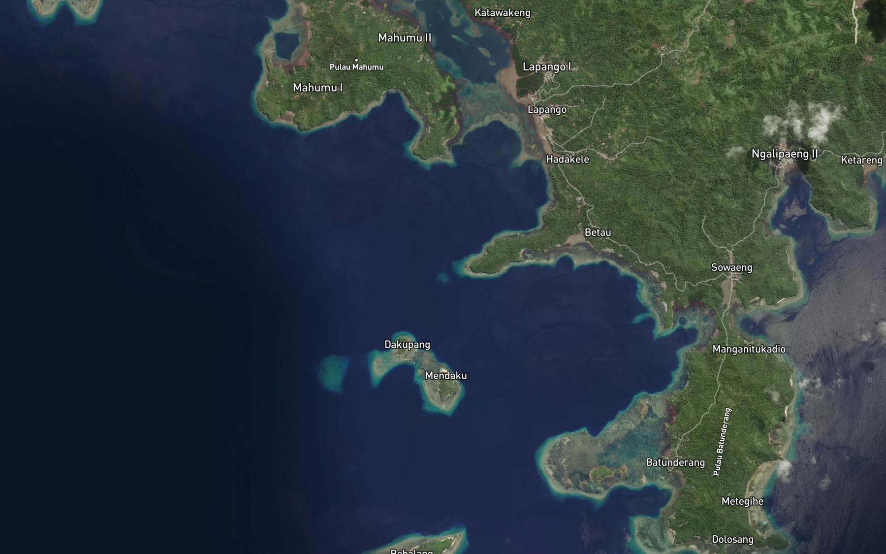 Satellite map of the Toade Pehe