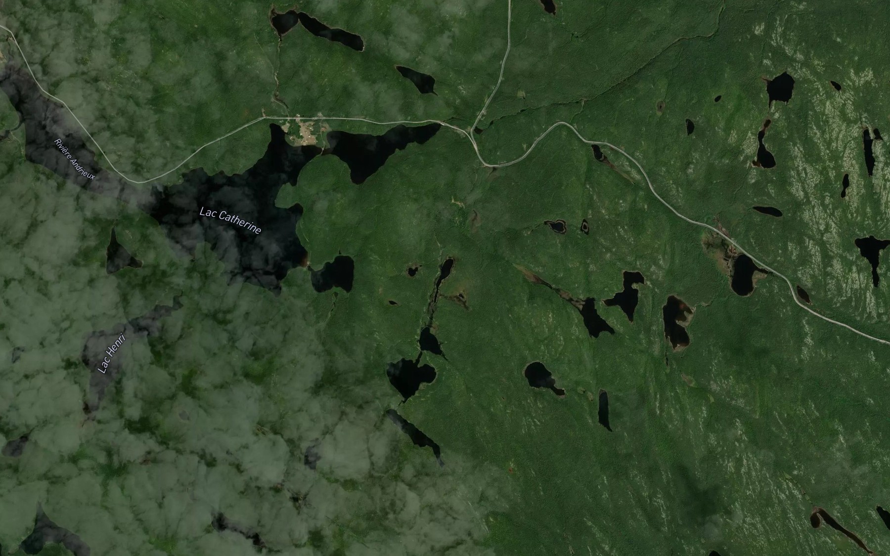 Satellite map of the Lac Porlier