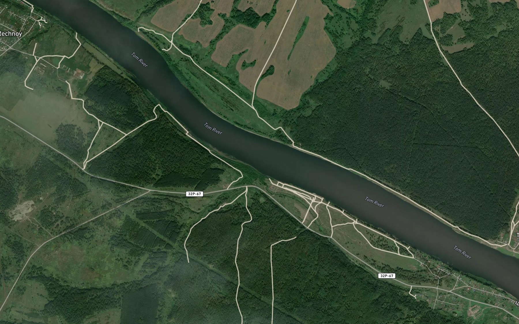Satellite map of the Popovka