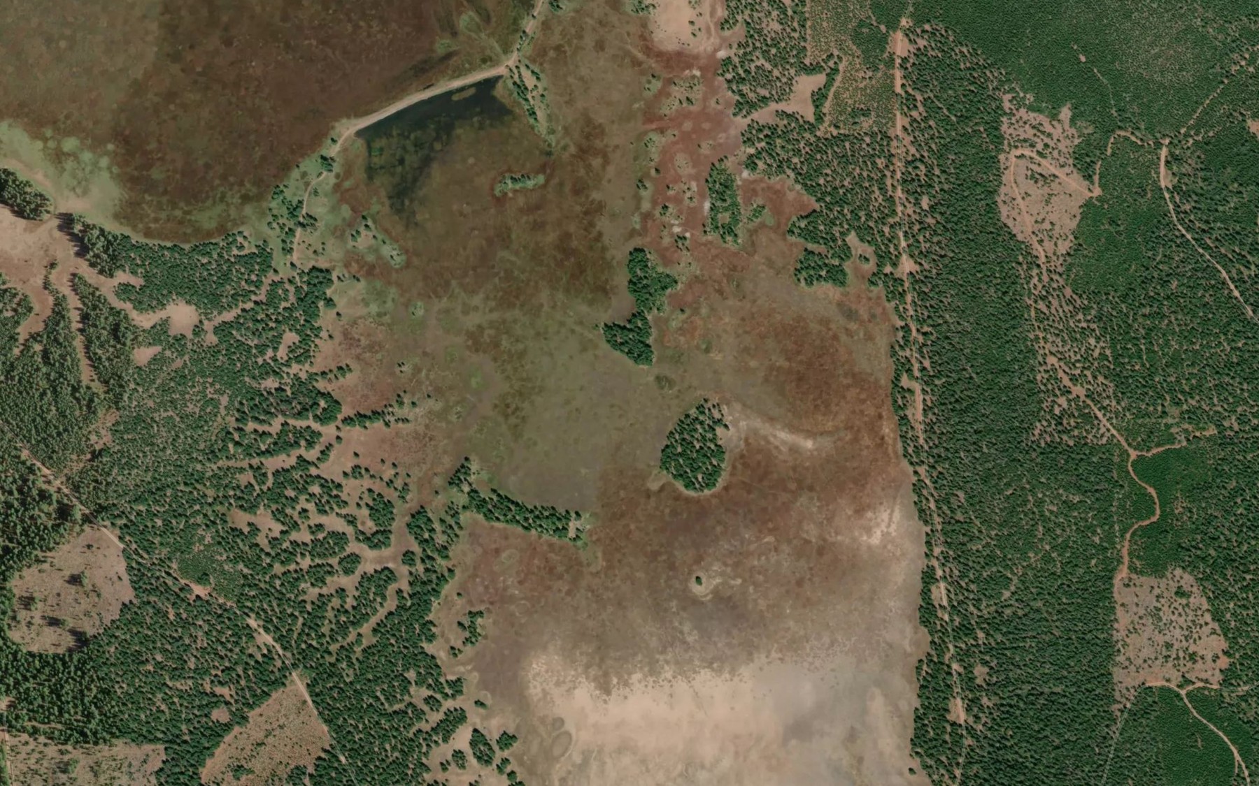 Satellite map of the Whitehorse Flat Reservoir