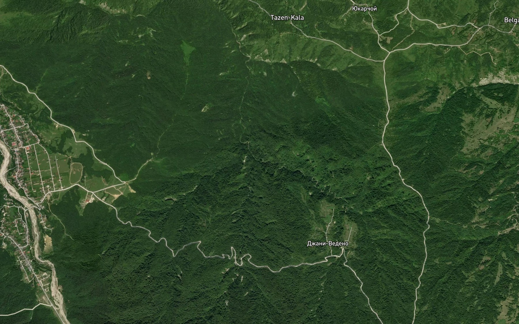 Satellite map of the Gums-Dyshni-Veden'