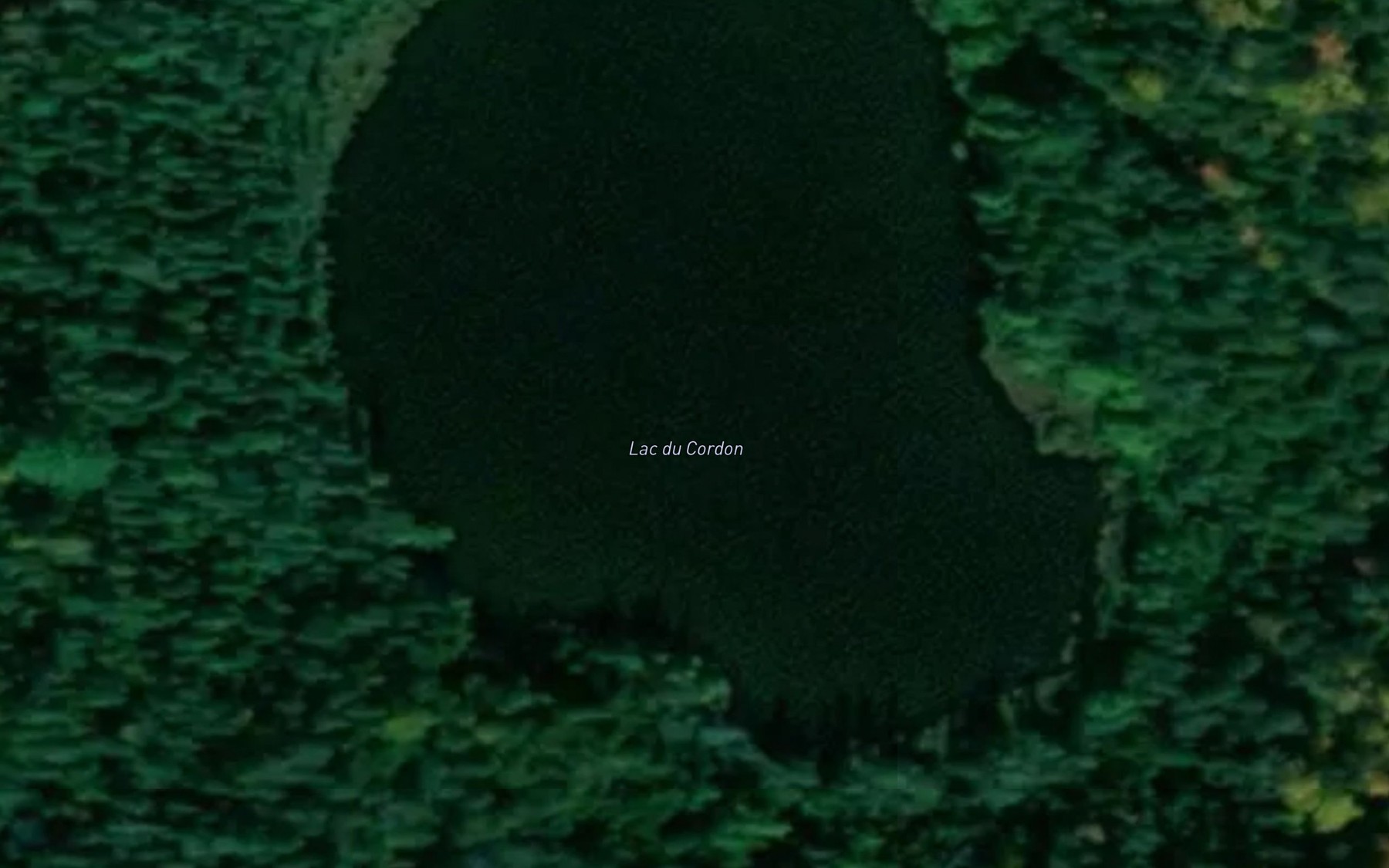 Satellite map of the Lac du Cordon
