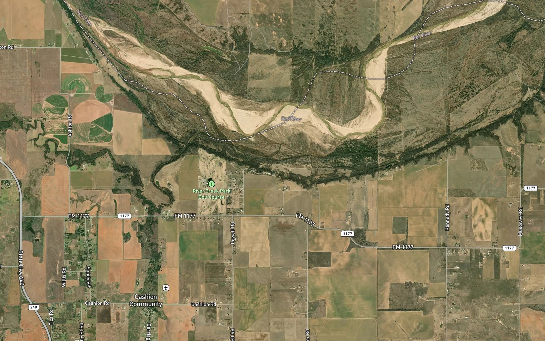 Satellite map of the McFarland Spring