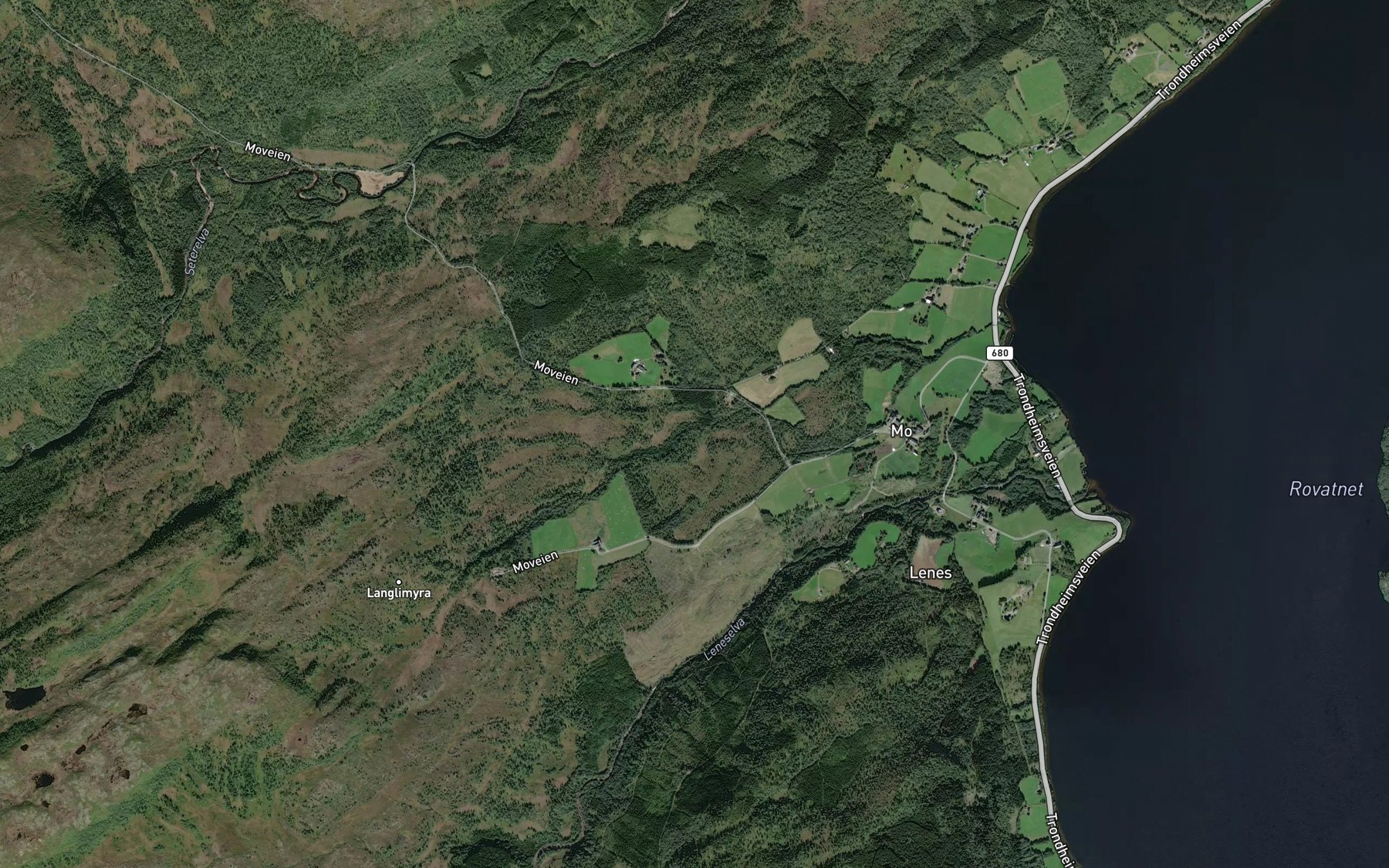 Satellite map of the Fiskaa