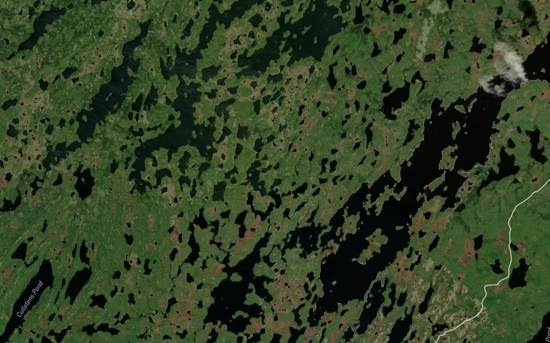 Satellite map of the Seven Island Pond
