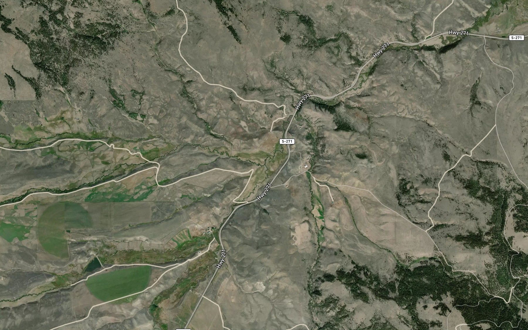 Satellite map of the Murray Creek
