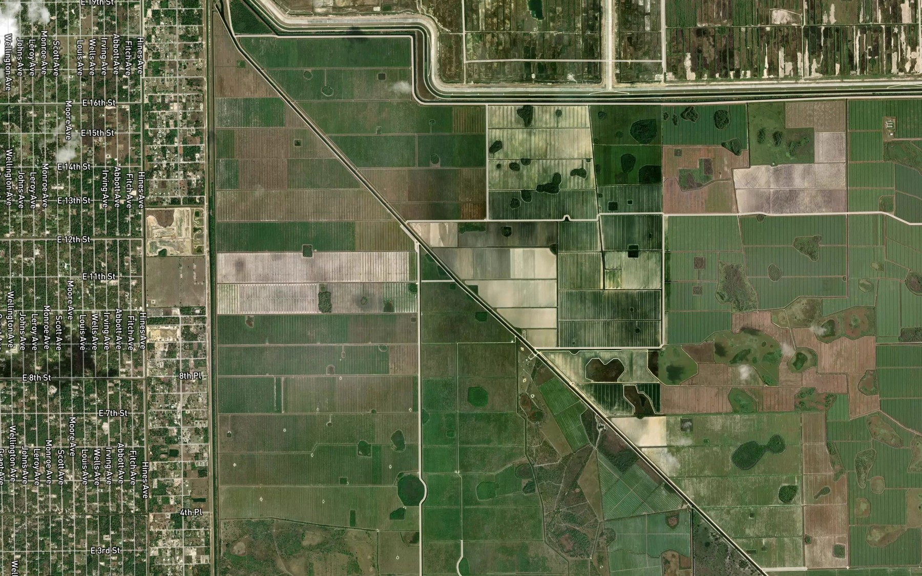 Satellite map of the Townsend Canal