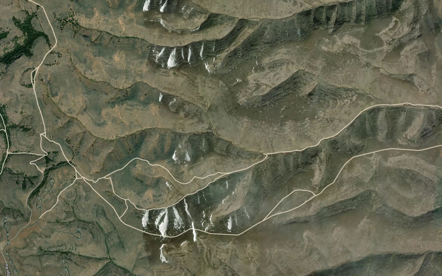 Satellite map of the North Fork Hunt Creek