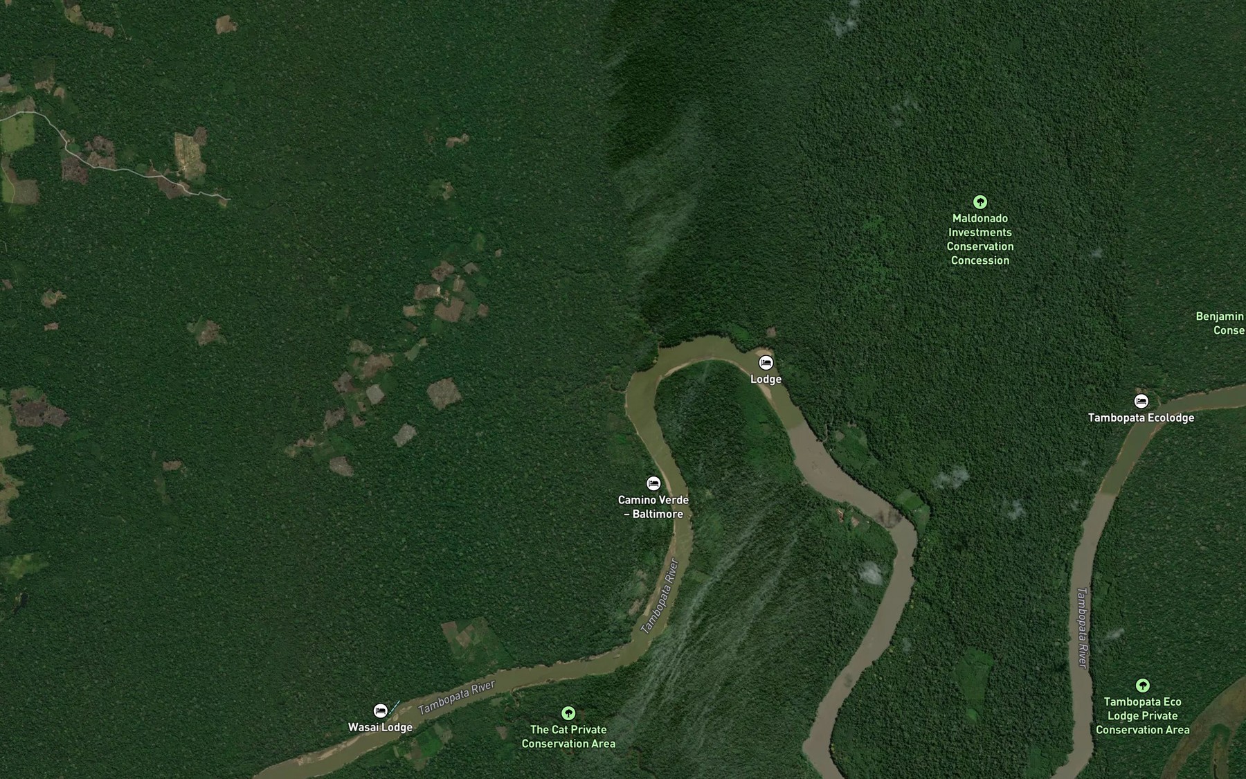Satellite map of the Quebrada Venado