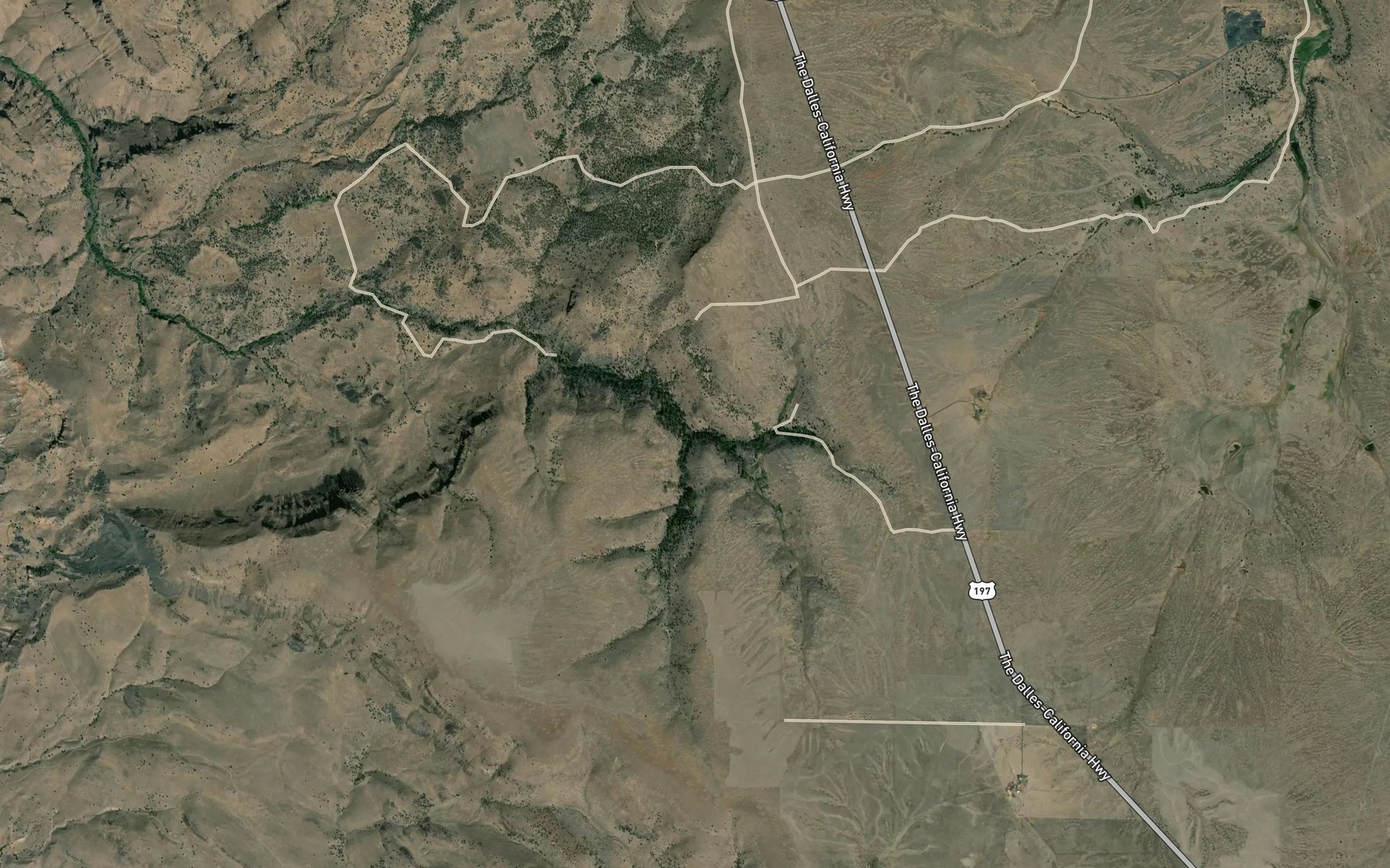 Satellite map of the West Vidler Creek