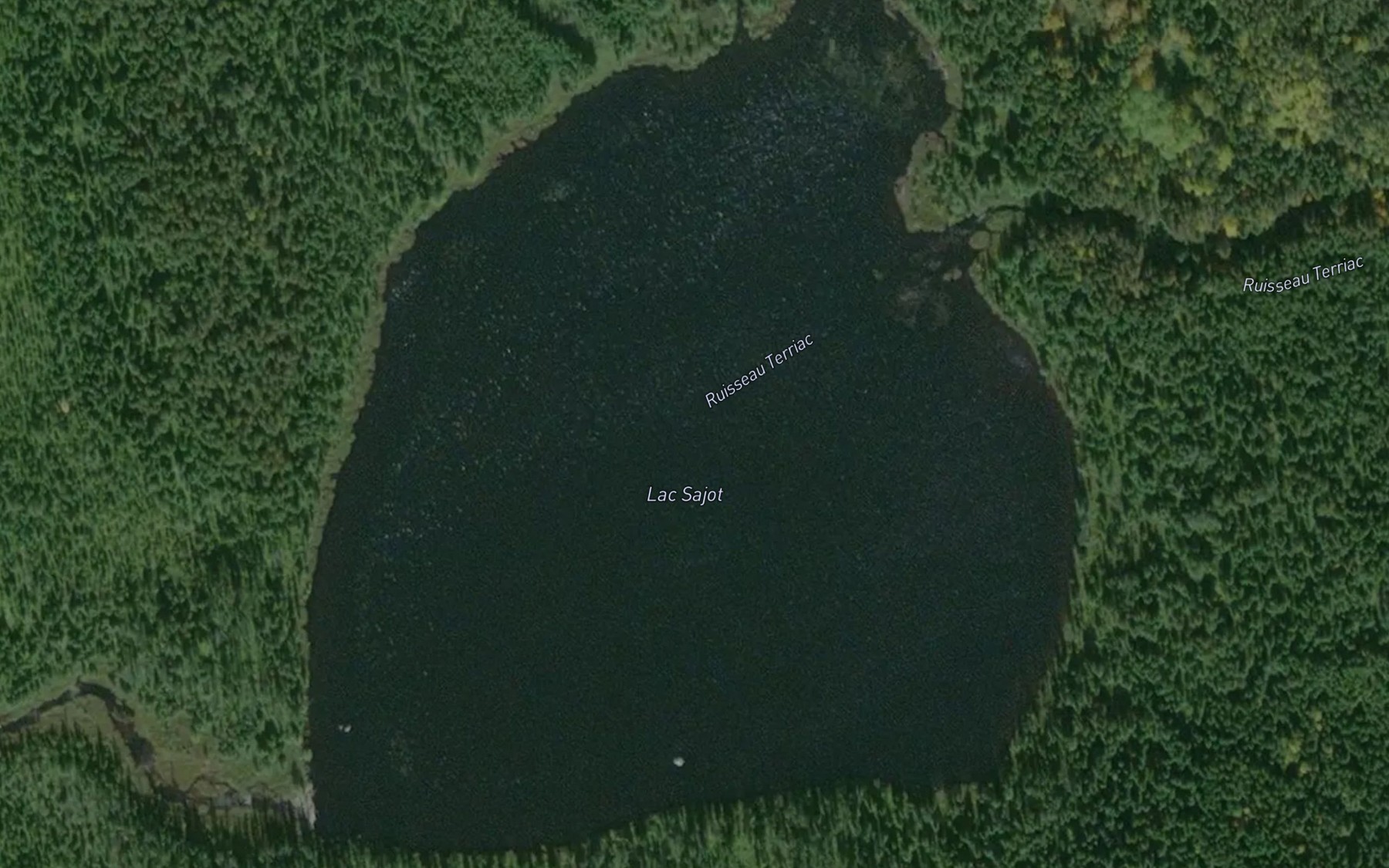 Satellite map of the Lac Sajot