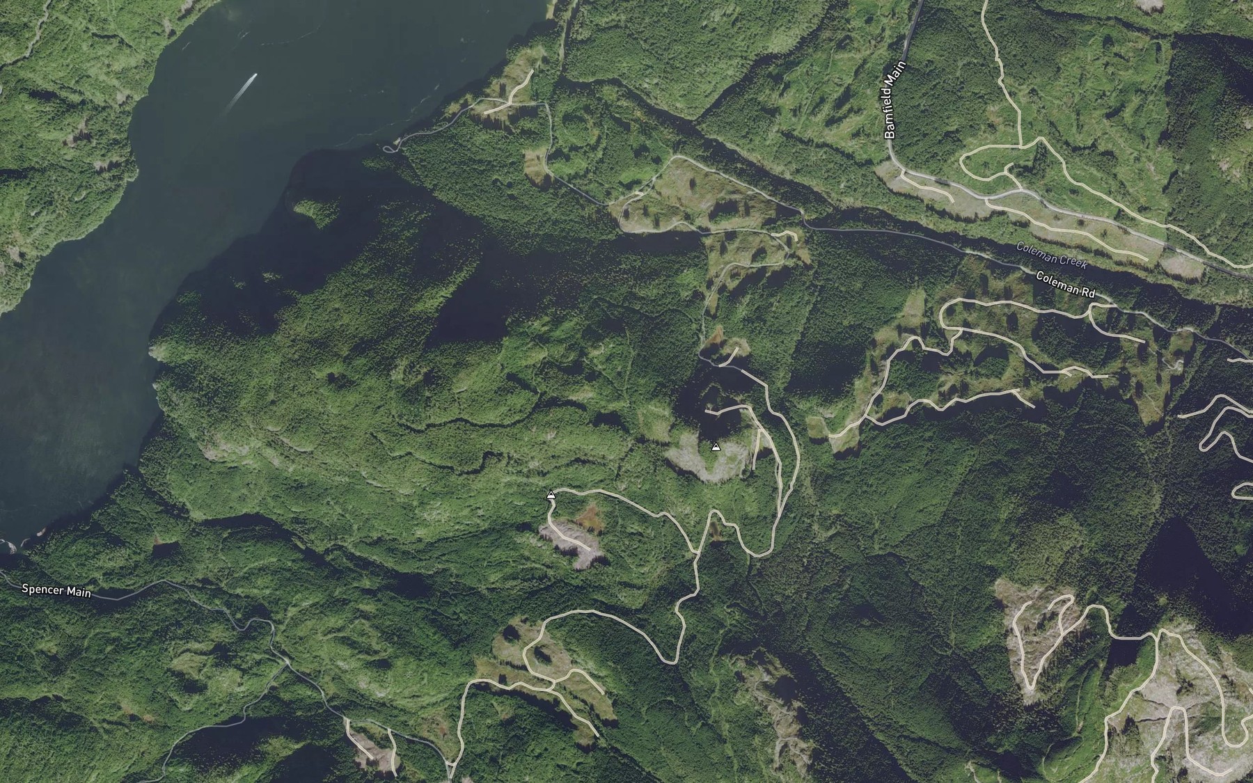 Satellite map of the Parsons Creek