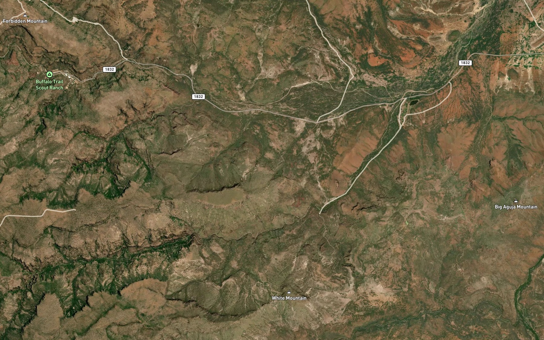 Satellite map of the House Pasture Spring