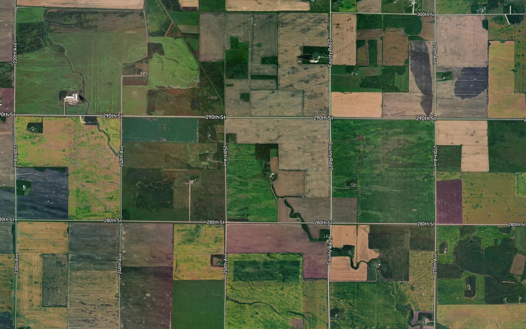 Satellite map of the Badger Creek