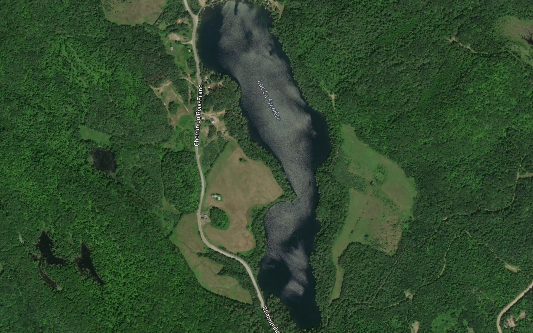 Satellite map of the Lac La Freniere
