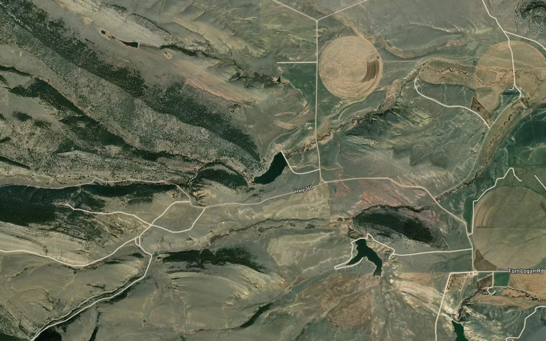 Satellite map of the Stoyanoff Lake
