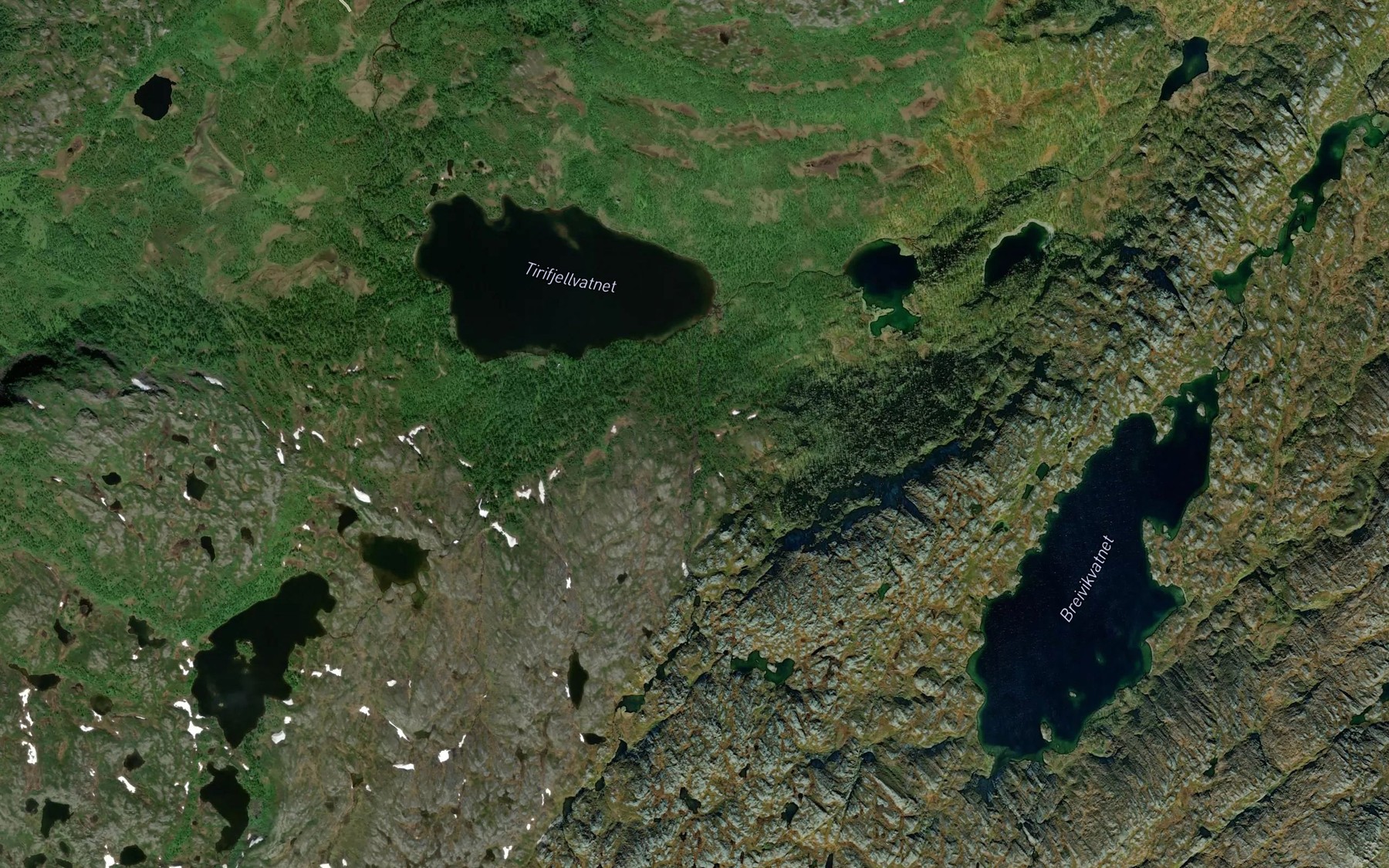 Satellite map of the Indre Tverrelva