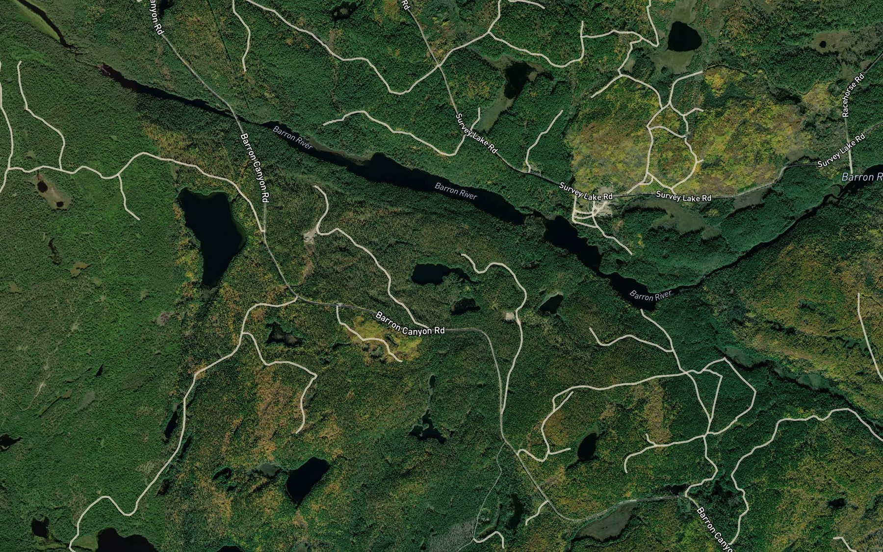 Satellite map of the Wee Trout Lake