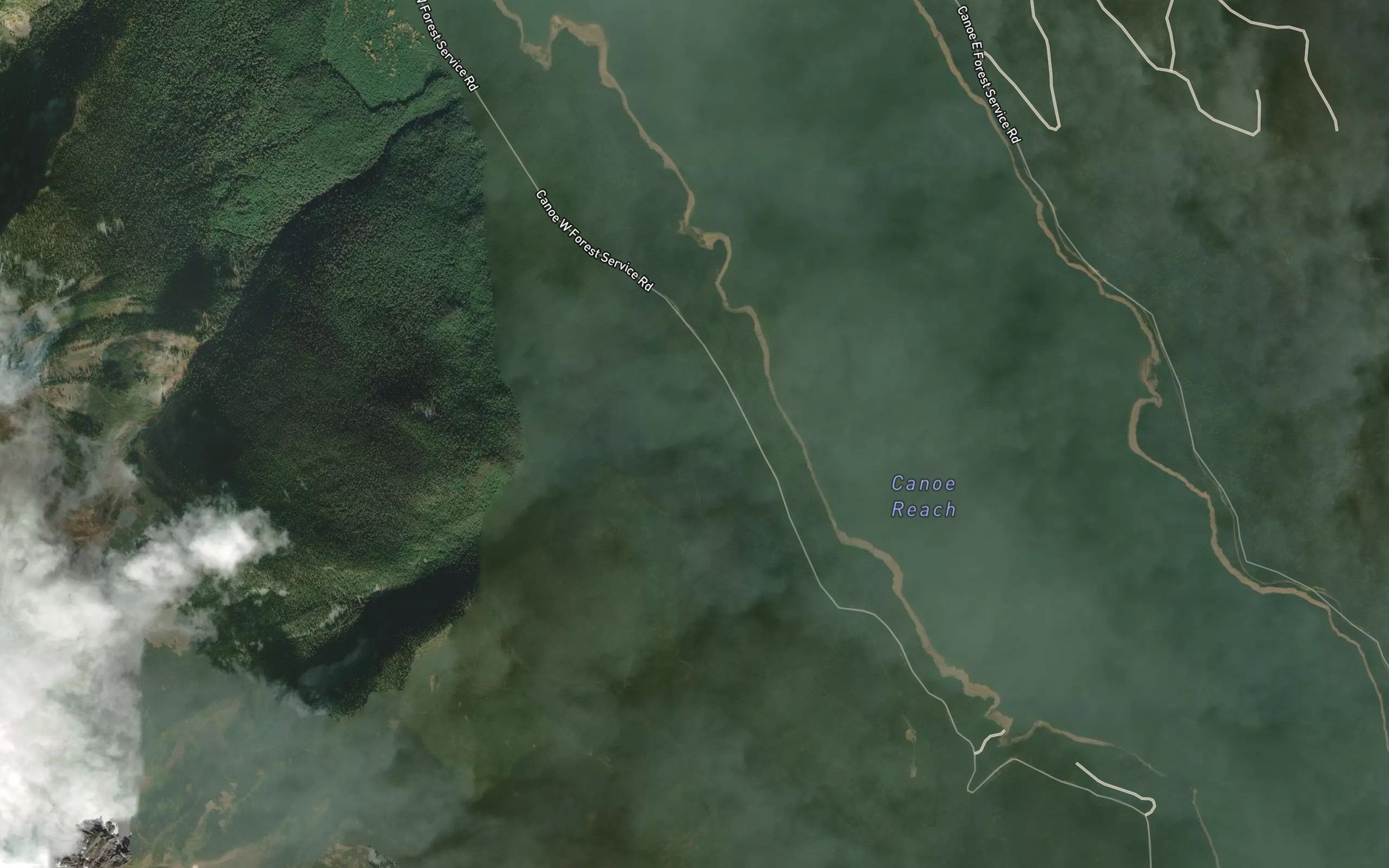 Satellite map of the Deer Creek