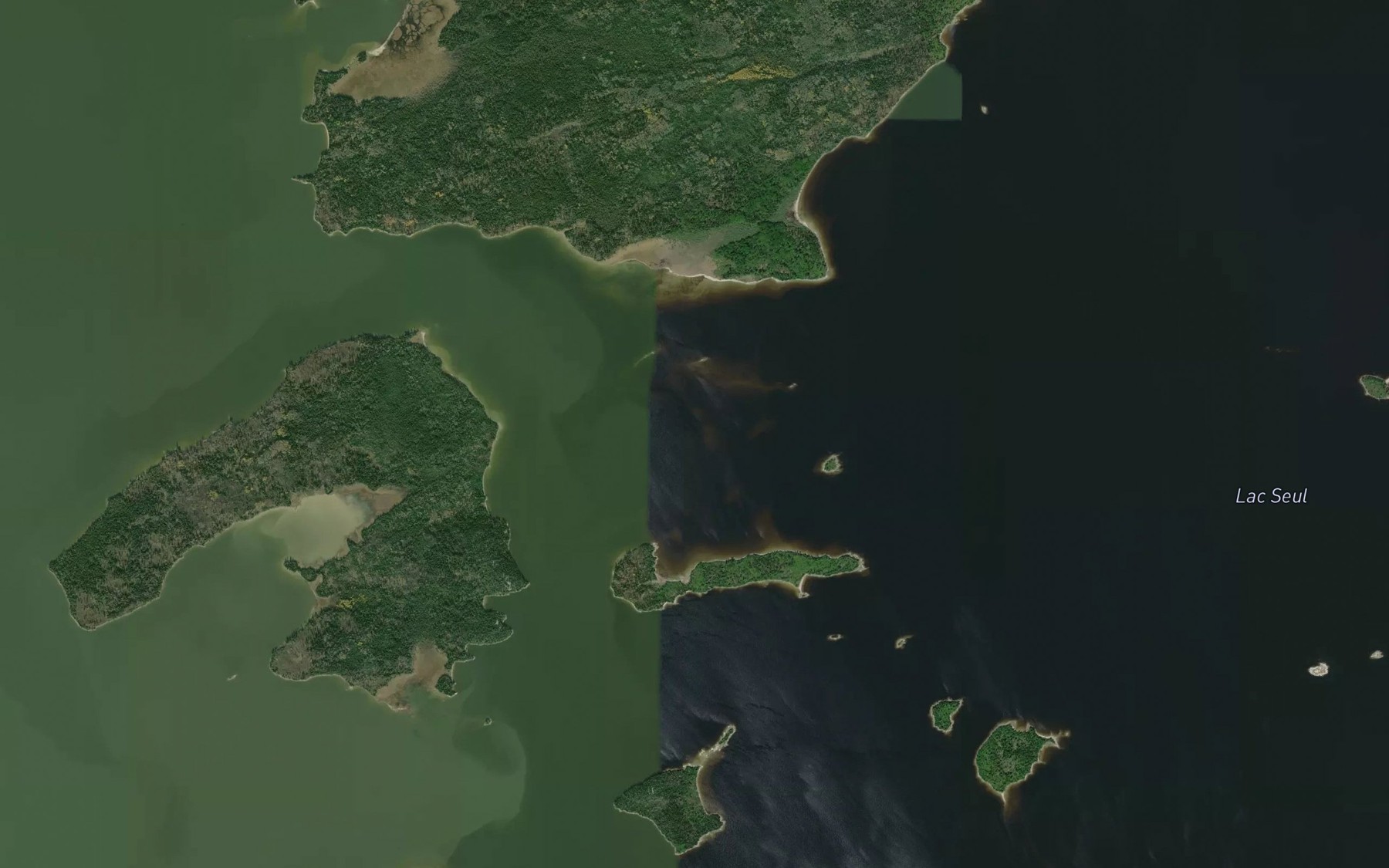 Satellite map of the Poplar Narrows
