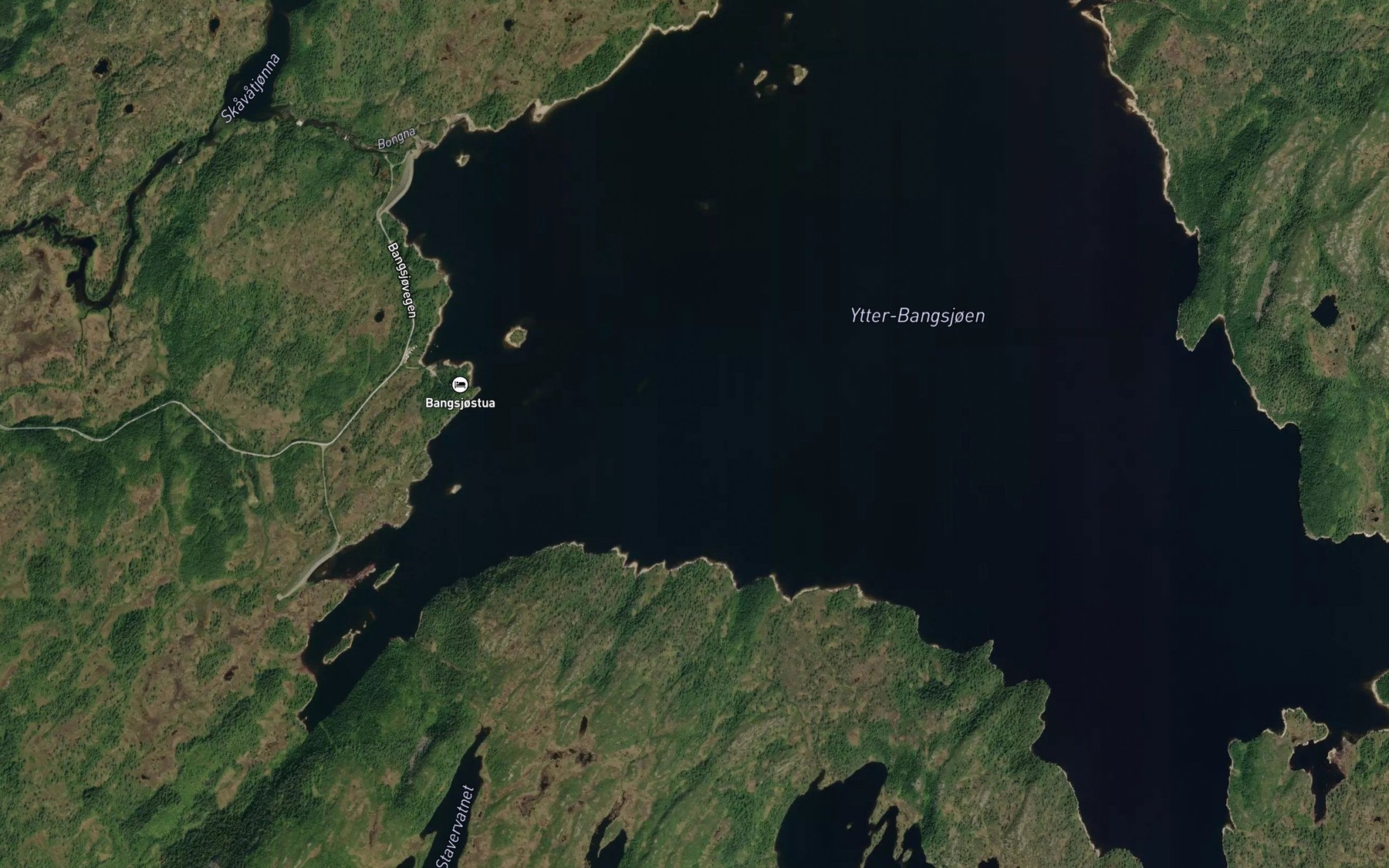 Satellite map of the Bangsjoen,yt