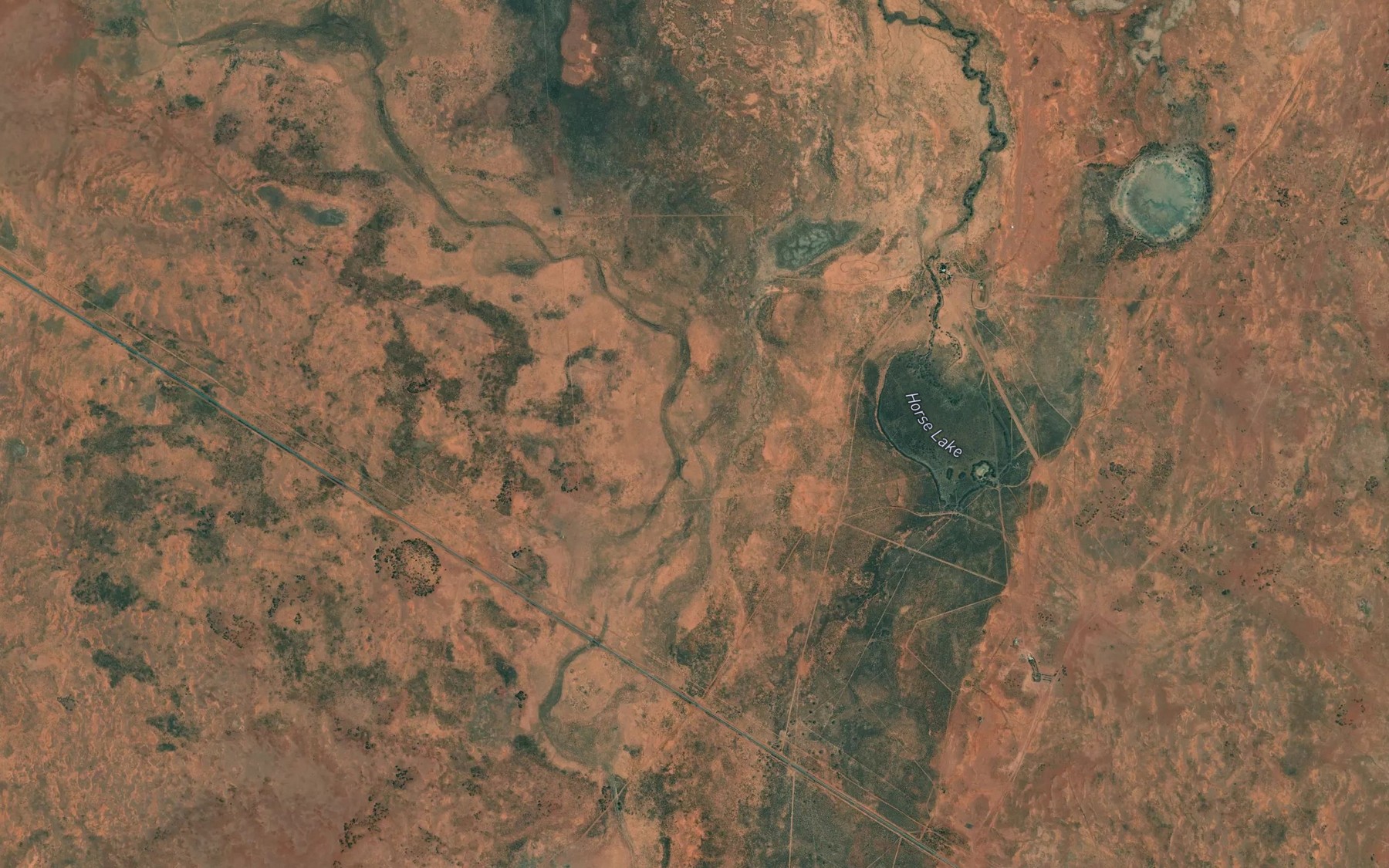 Satellite map of the The Horse Lake