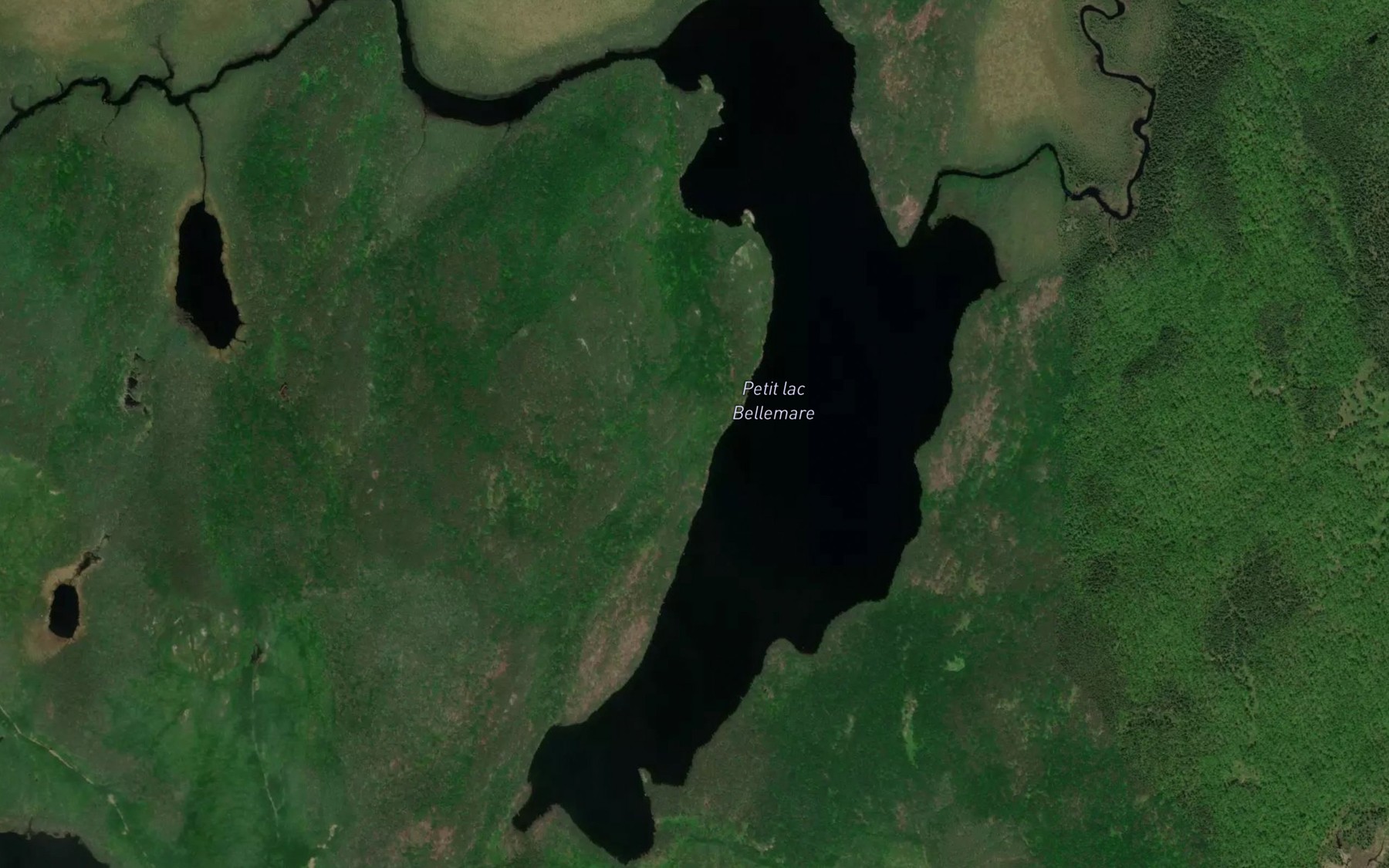 Satellite map of the Petit lac Bellemare