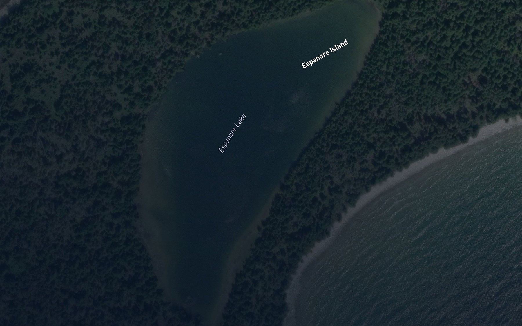 Satellite map of the Espanore Lake