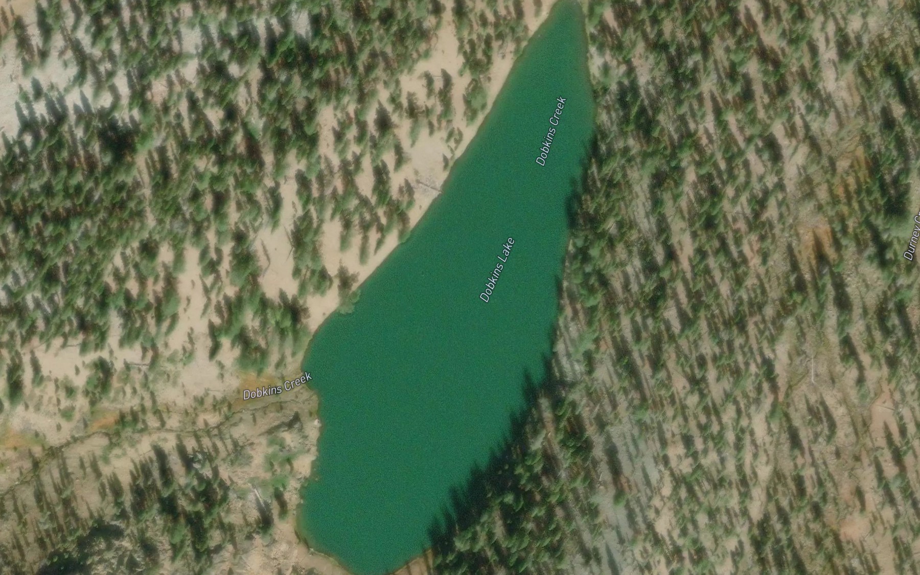Satellite map of the Dobkins Lake