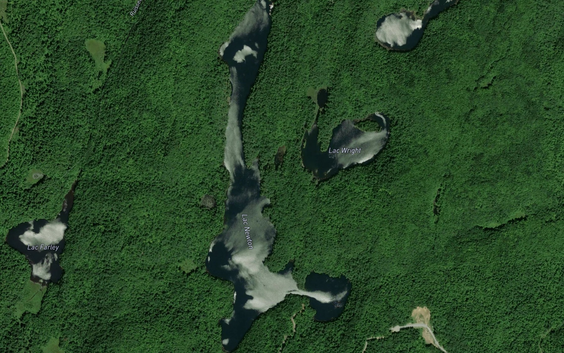 Satellite map of the Lac Newton