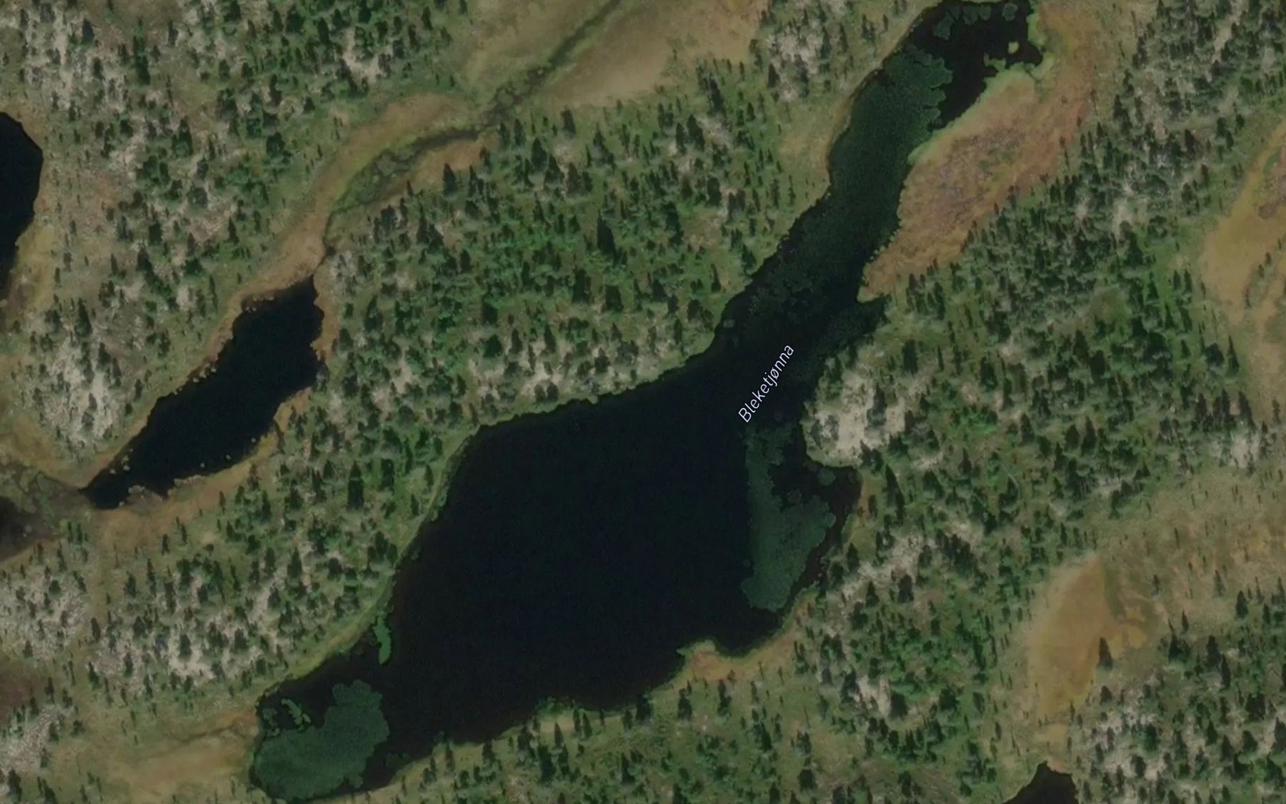 Satellite map of the Bleketjorna
