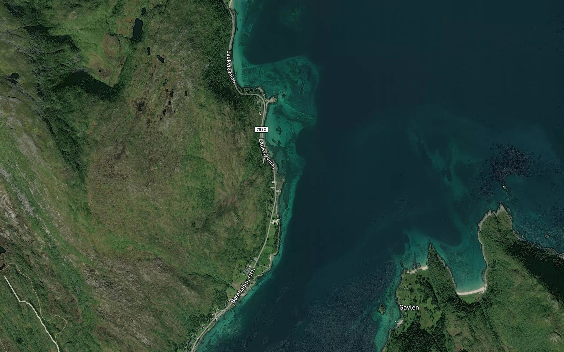 Satellite map of the Makkeskjaervika