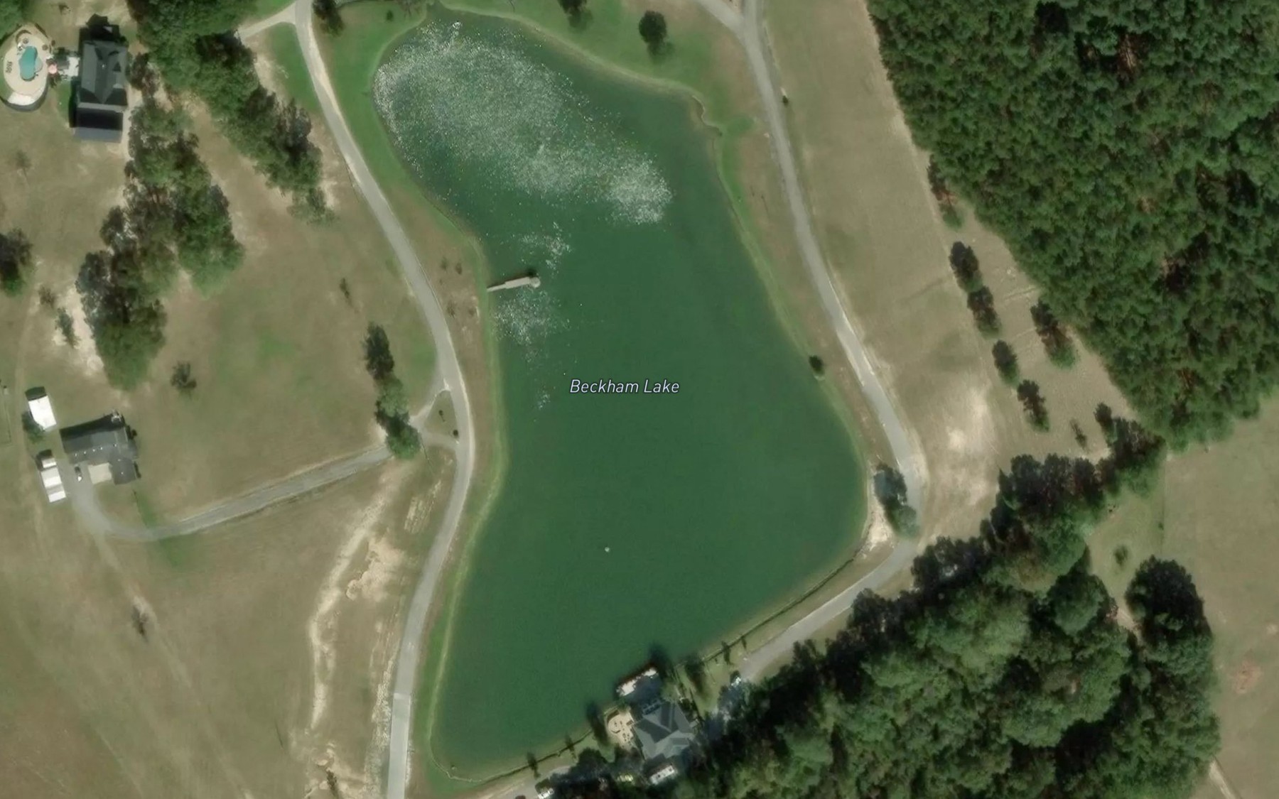 Satellite map of the Beckham Lake