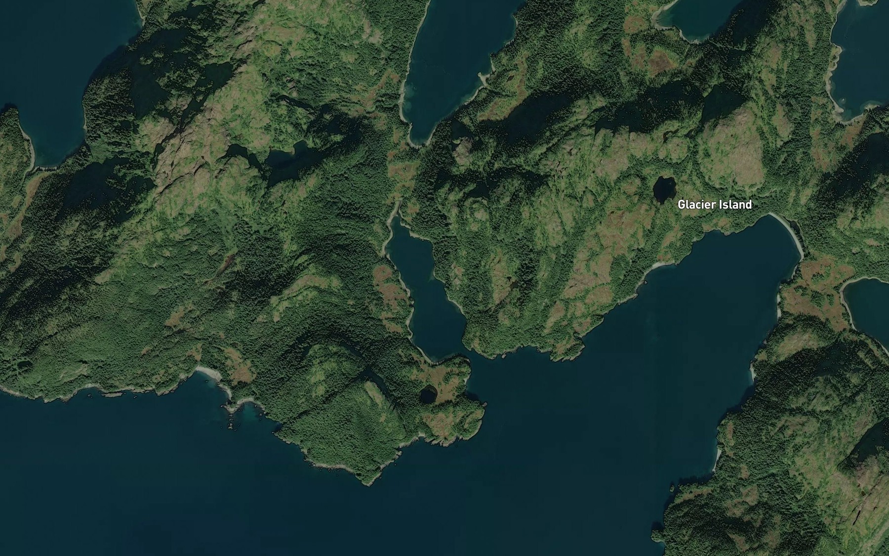 Satellite map of the Jackson Cove