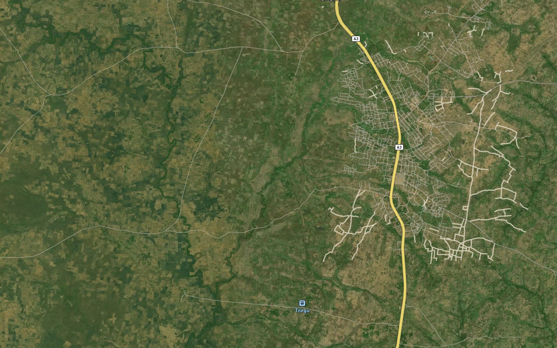 Satellite map of the River Choregu