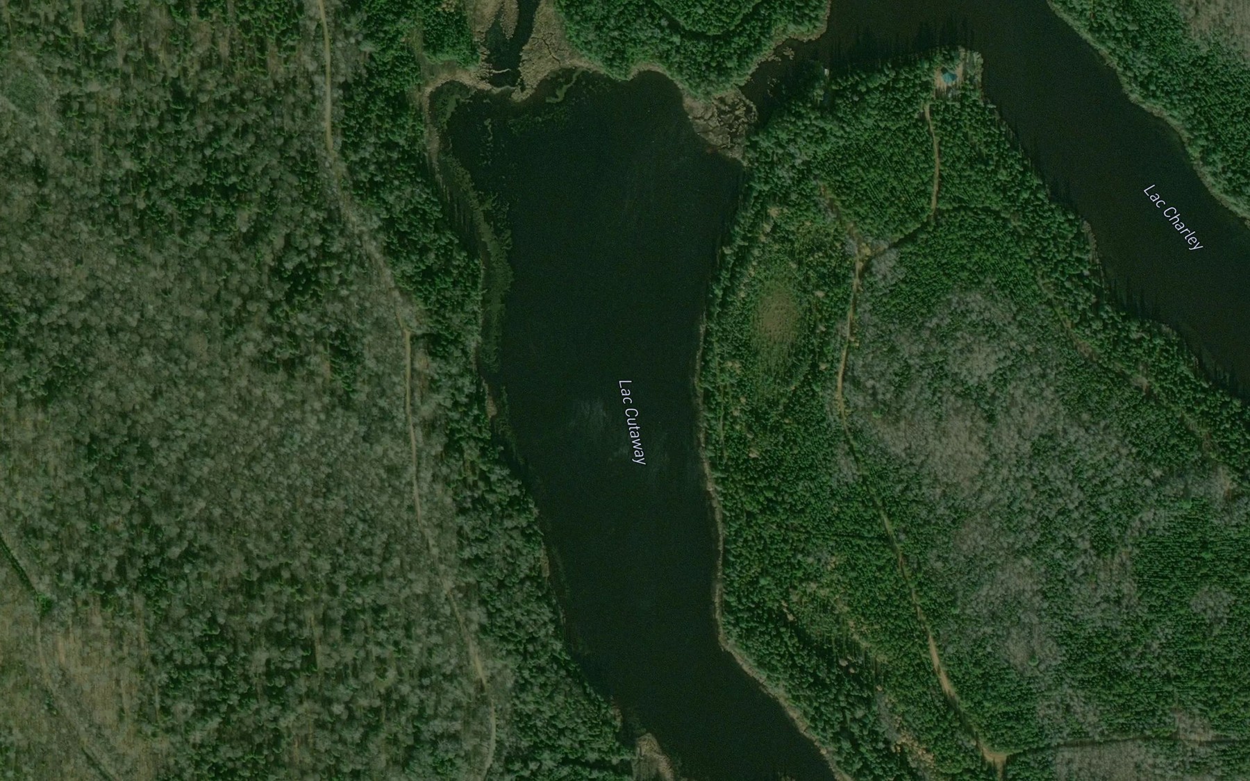 Satellite map of the Ruisseau Descheneaux