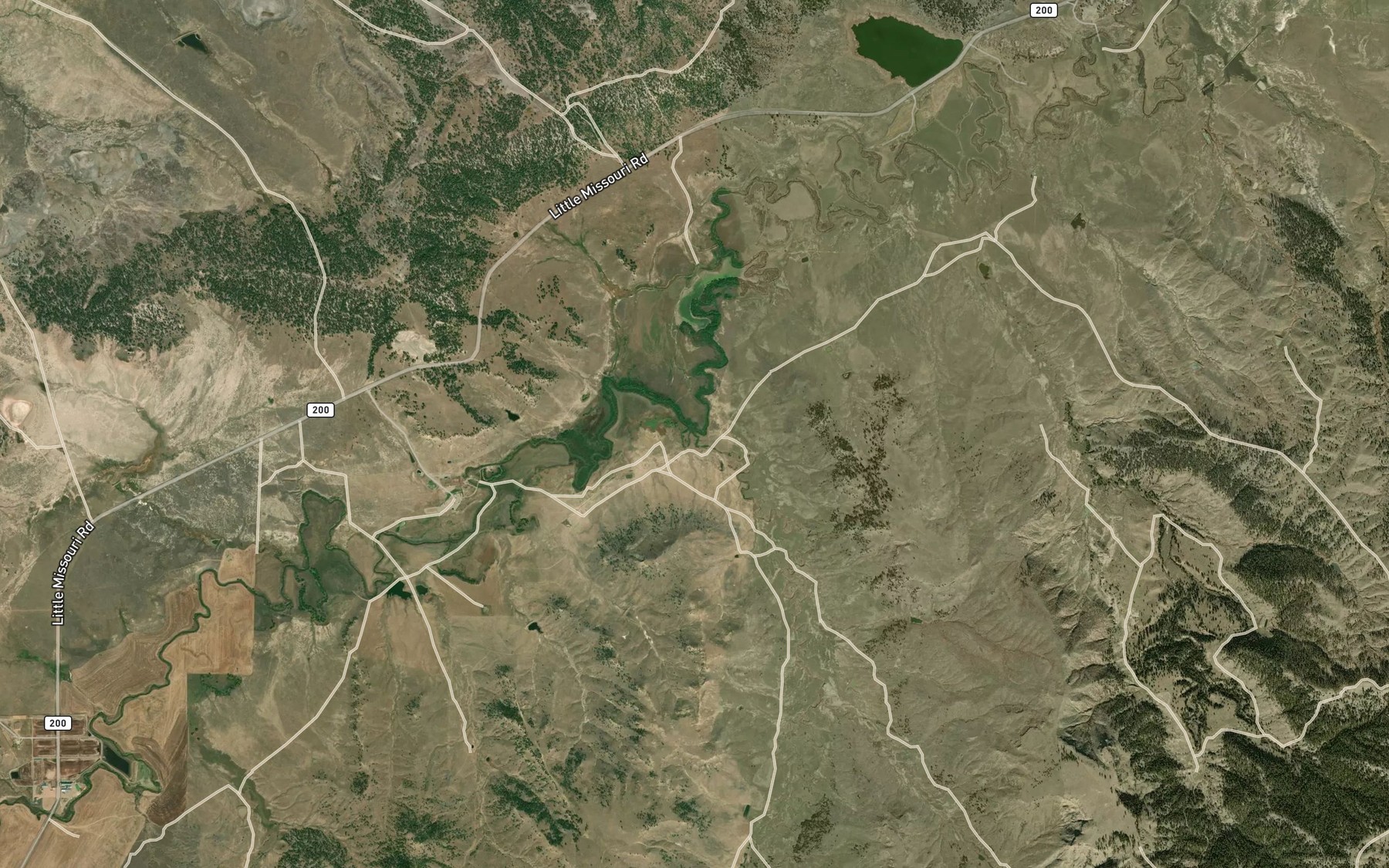 Satellite map of the TL Creek