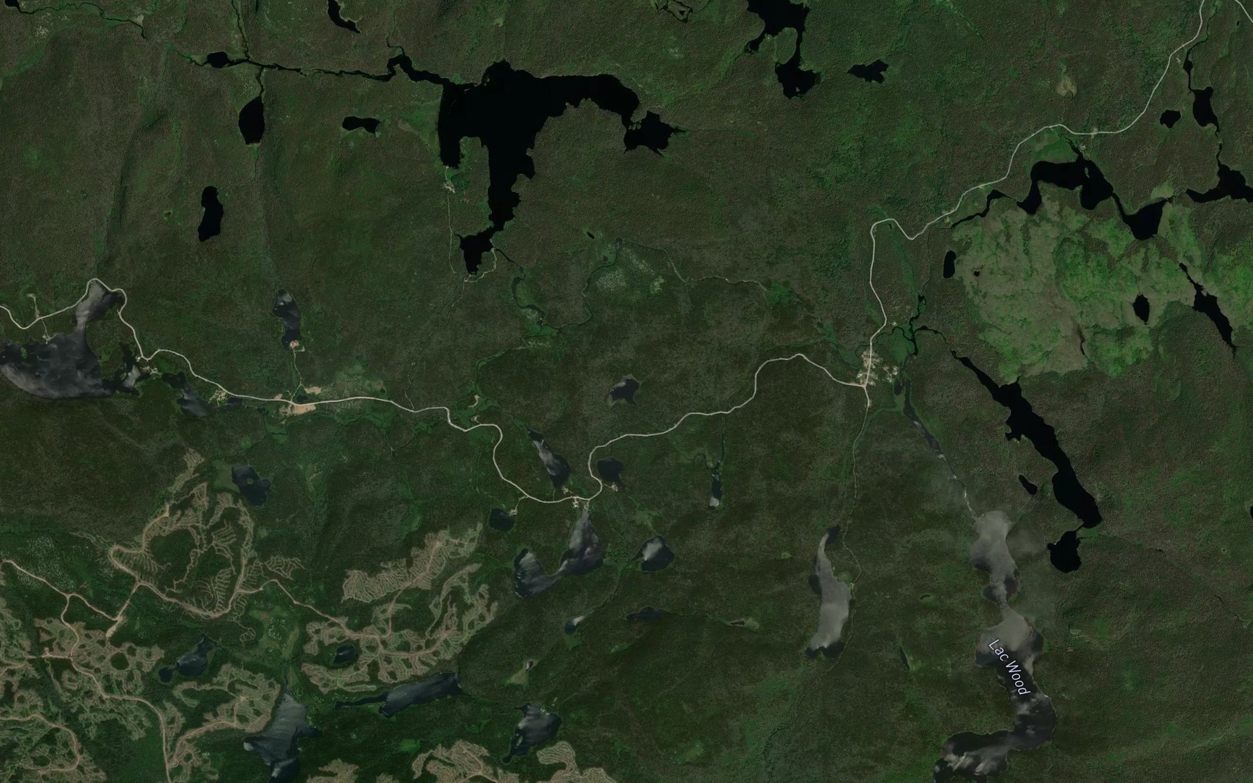 Satellite map of the Lac Guylaine