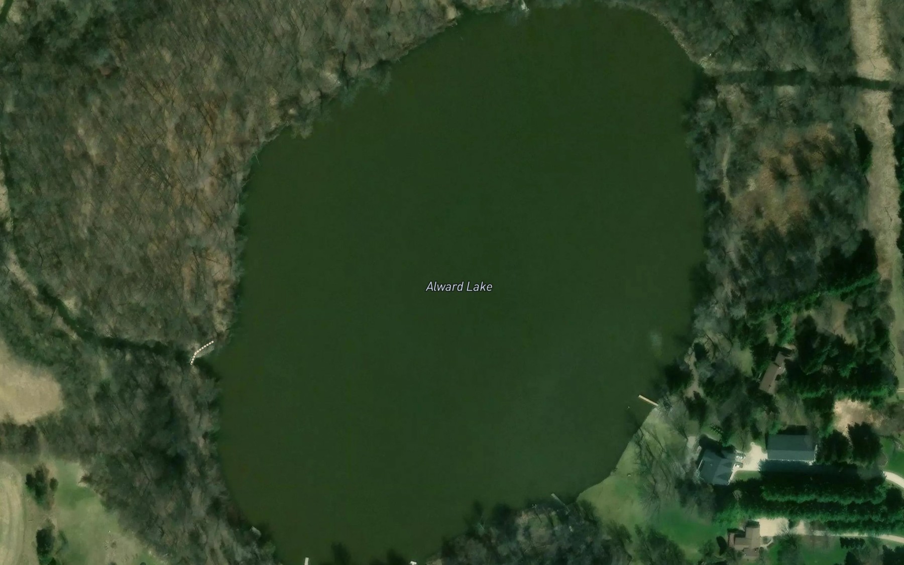 Satellite map of the Alward Lake