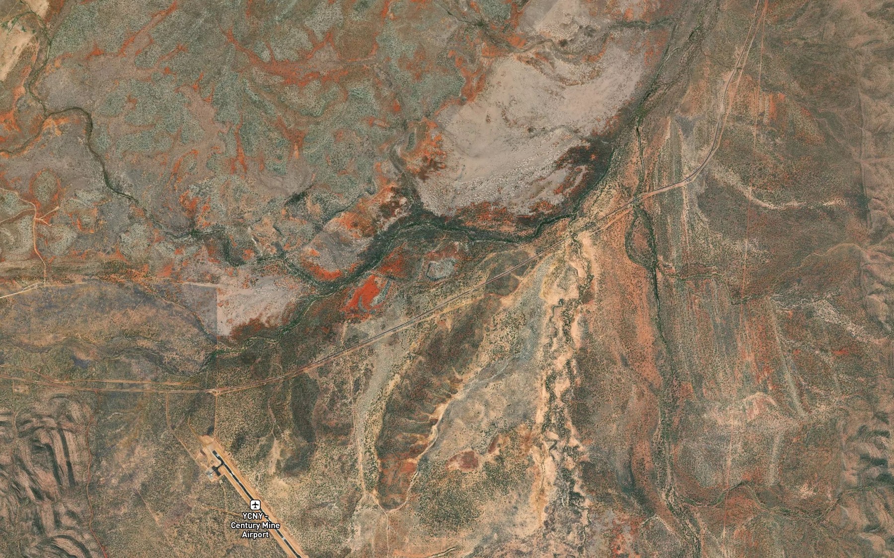 Satellite map of the Coglan Creek