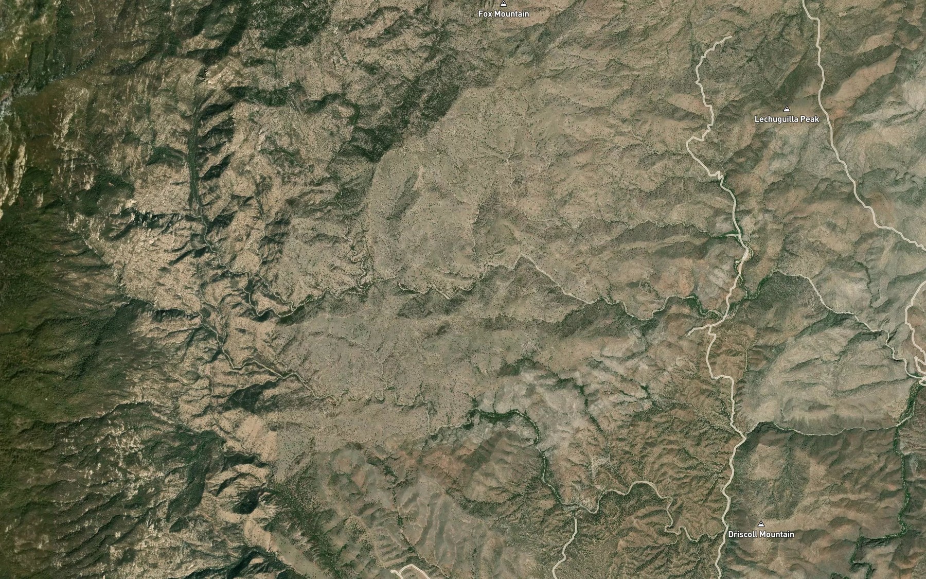 Satellite map of the Lower Spring