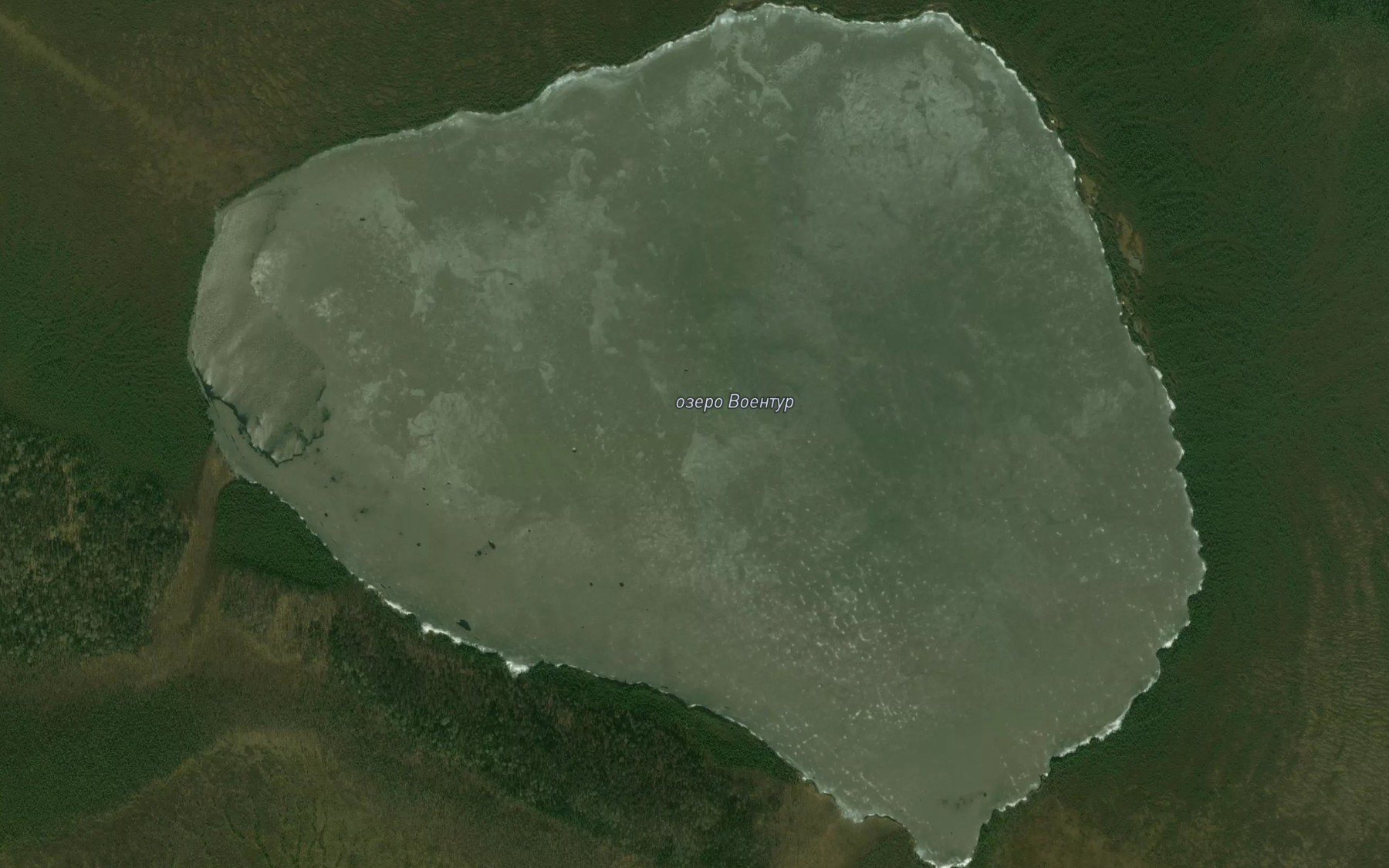 Satellite map of the Ozero Voyentur