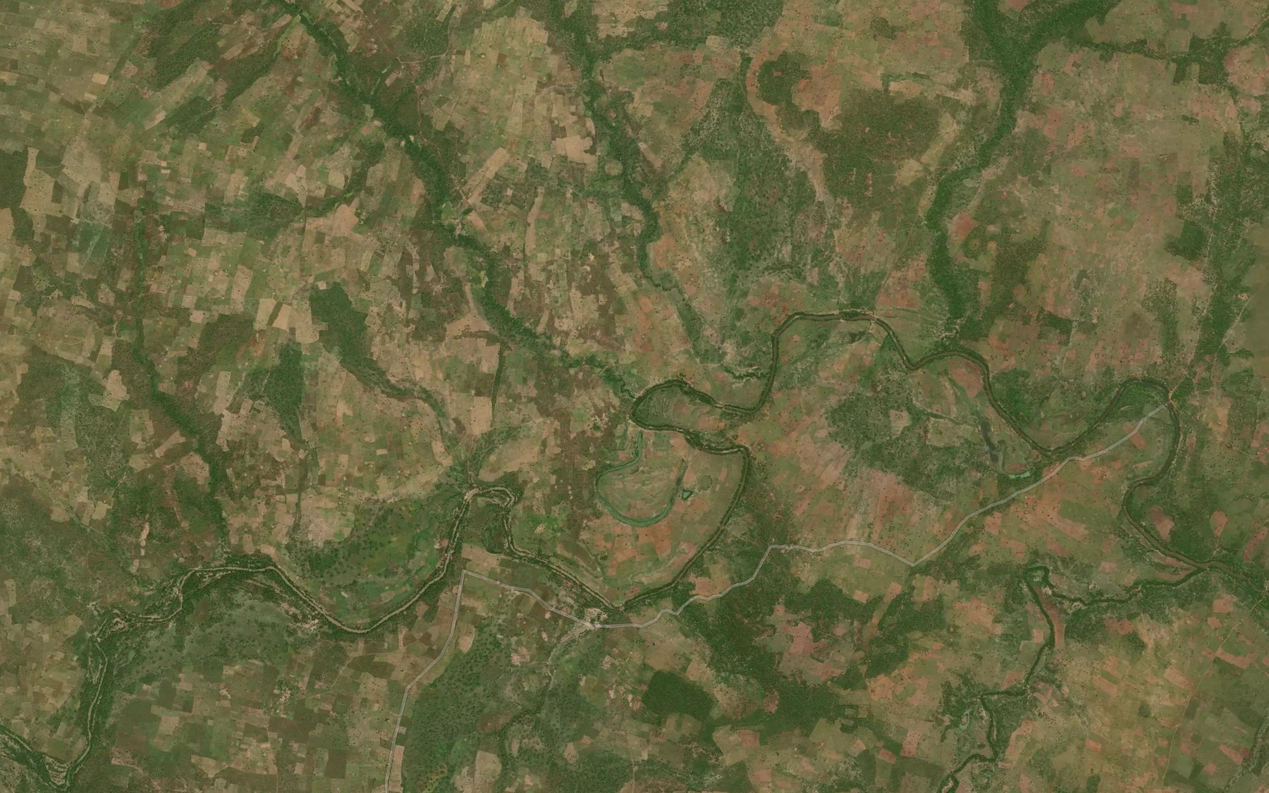 Satellite map of the River Dede