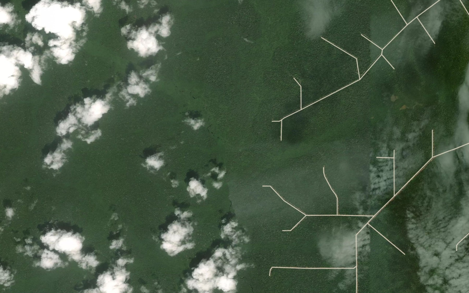 Satellite map of the Seka