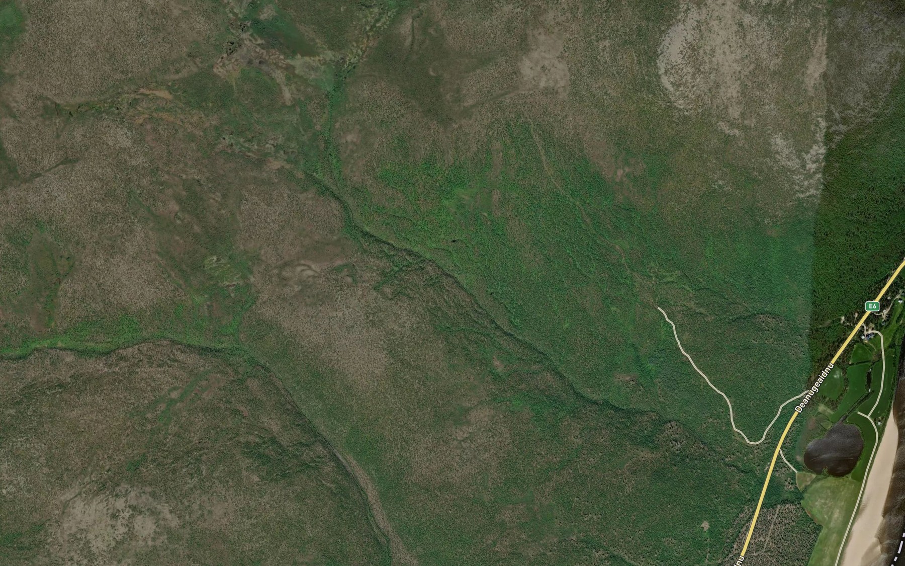 Satellite map of the Stuorajavrrejohka