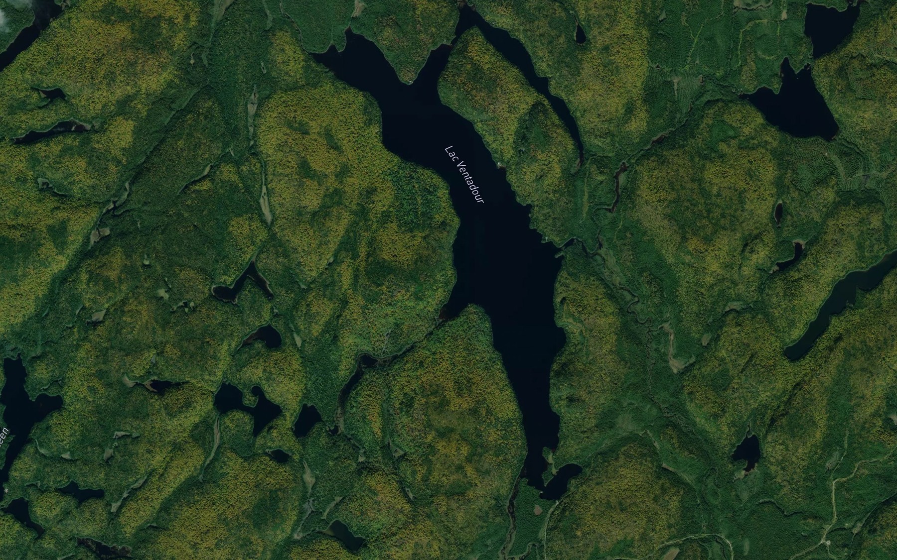 Satellite map of the Lac Ventadour