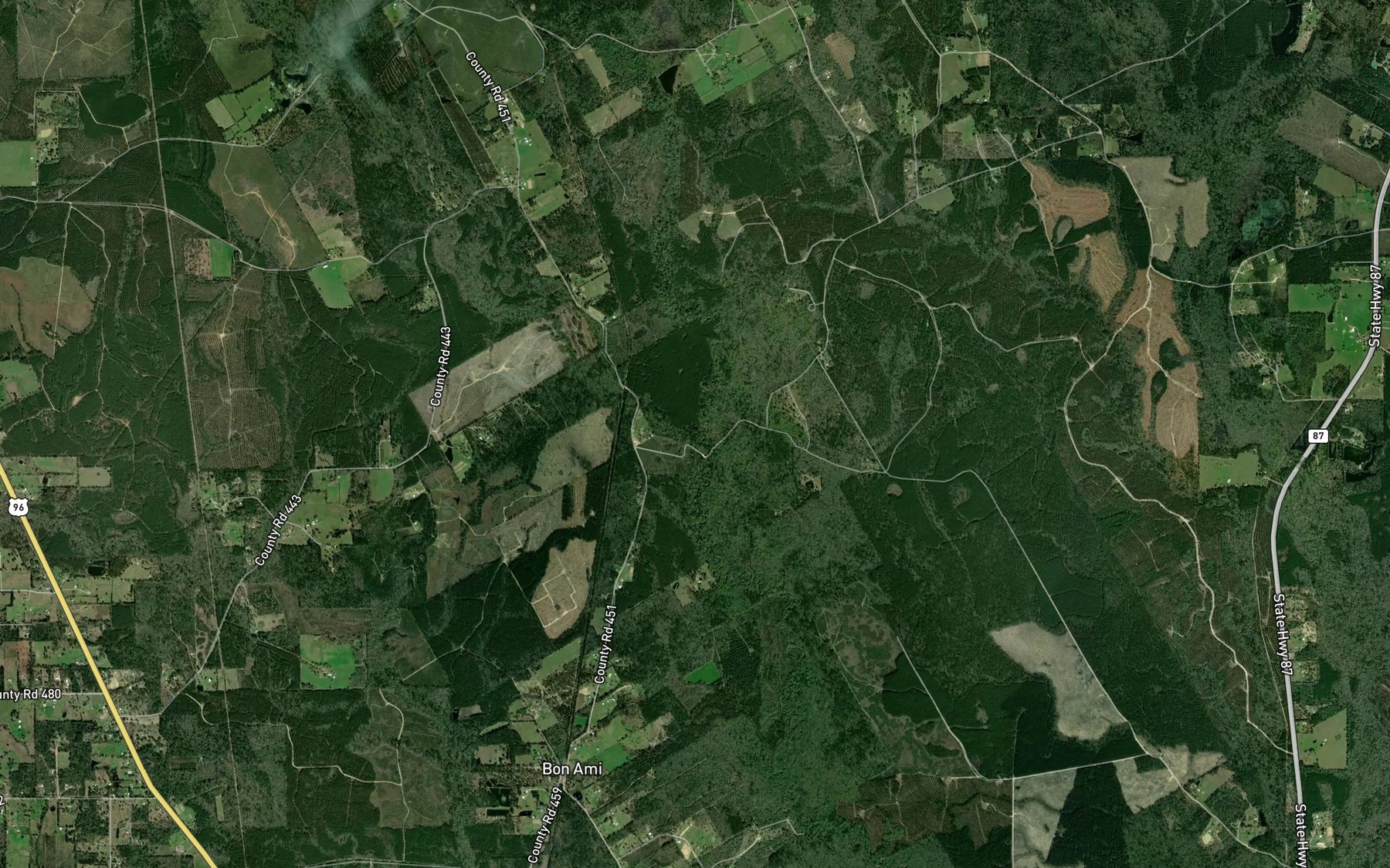 Satellite map of the Everett Creek
