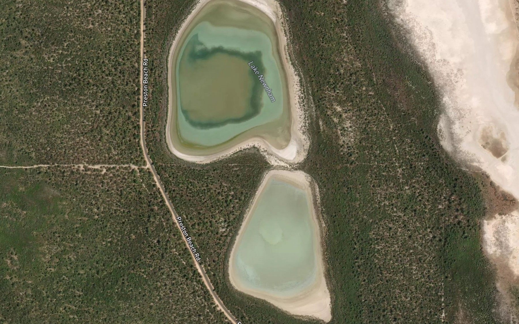 Satellite map of the Lake Newnham