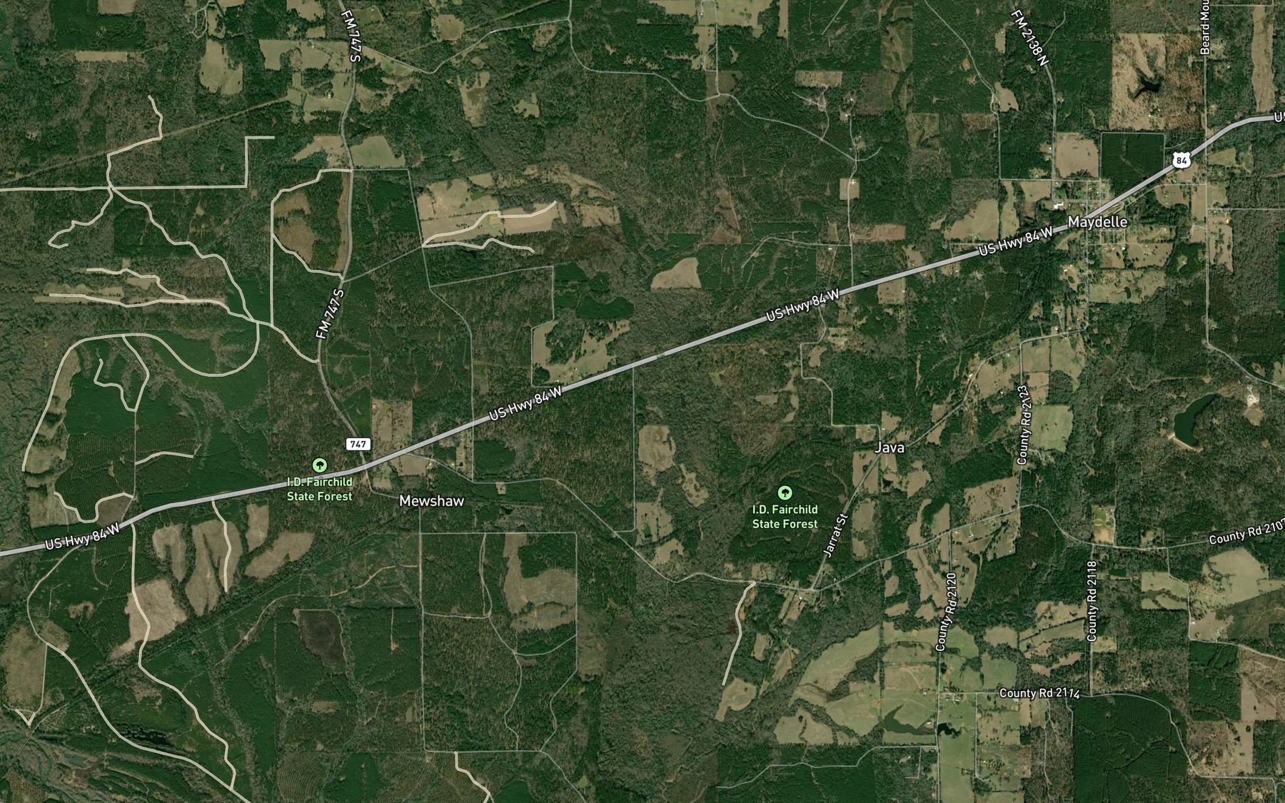 Satellite map of the Gum Creek